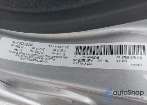 2015 Chrysler 200 Lx from USA, damaged, VIN 1C3CCCFBXFN682562
